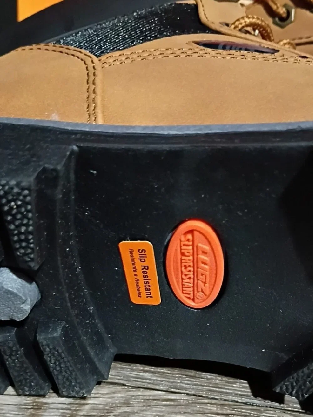 Lugz Men's Tan and Black Lace-Up Work Boots